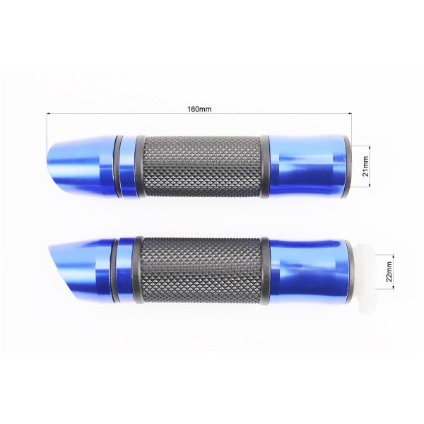 Ручки газу довгі чорні із алюмінієвими вставками JWBP DS #4