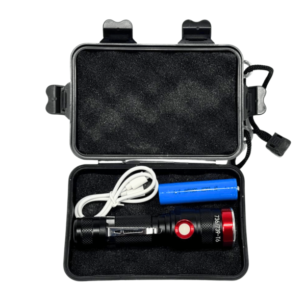 Ліхтар Police 736/739-T6, 1x18650, zoom, ЗУ microUSB, Box