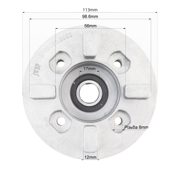 Демпфер заднього колеса з підшипником JWBP Delta/Alpha JH-70