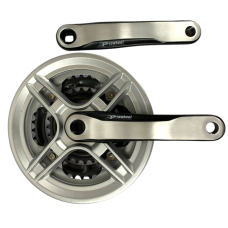 Шатуни 48/38/28 зубів 170 мм із захистом ланцюга Prowheel CN03 MU6916 чорно-сіра