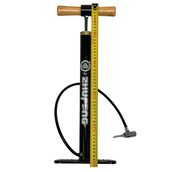 Насос чорний металевий з дерев'яною ручкою 9911