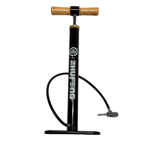 Насос чорний металевий з дерев'яною ручкою 9911