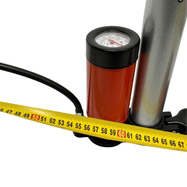 Насос металевий підлоговий з манометром і дерев'яною ручкою Zhufeng 2024B