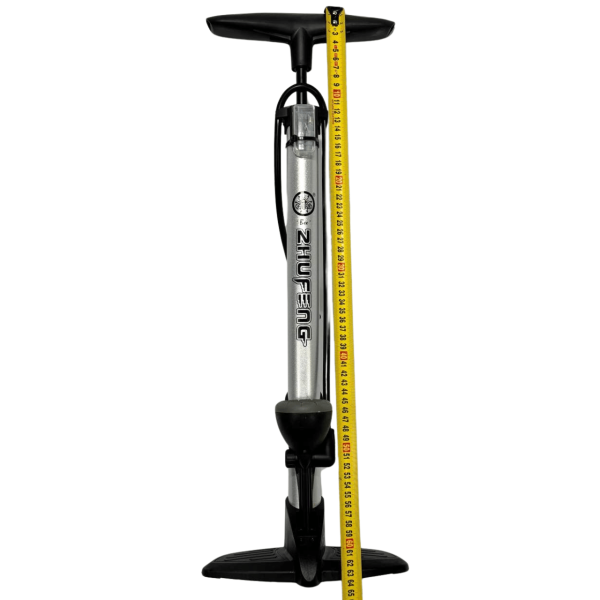 Насос сірий алюмінієвий підлоговий з манометром Zhufeng ZF-038