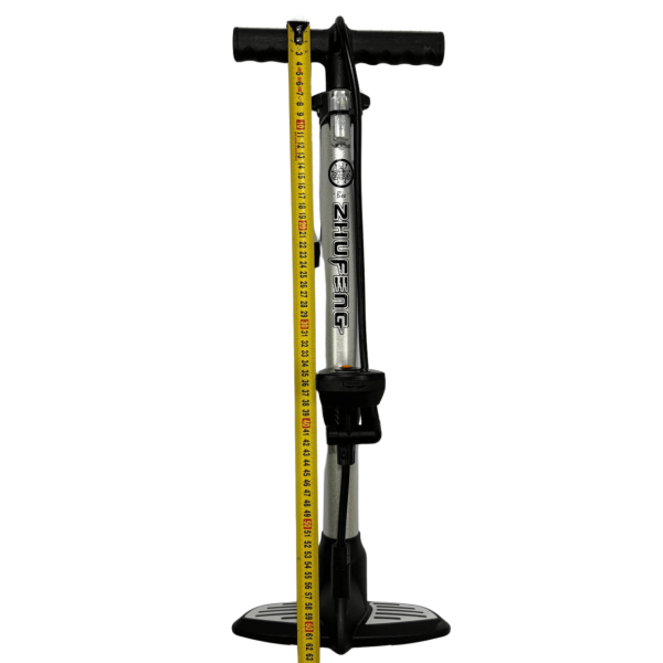 Насос для підлоги з електронним манометром сірий алюмінієвий Zhufeng ZF-0802A