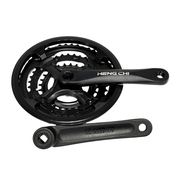 Система шатунов 48/38/28 170 мм алюминиевая с защитой цепи Hengchi 3182