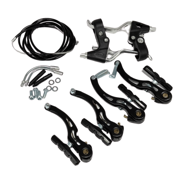 Гальмо ободне V-Brake з пластиковими ручками чорний комплект