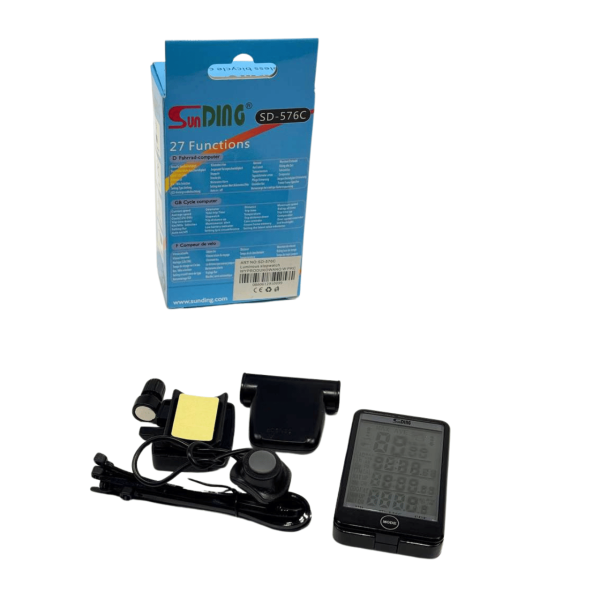 Велоспідометр бездротовий 27 функцій з виносною кнопкою SD-576C