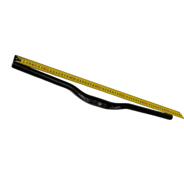 Кермо алюмінієве з вигином МТВ 31.8 мм 630 мм чорне Cahgy