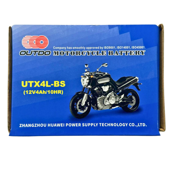 Кислотный аккумулятор UTX4L-BS 12V 3Ah/10HR Outdo