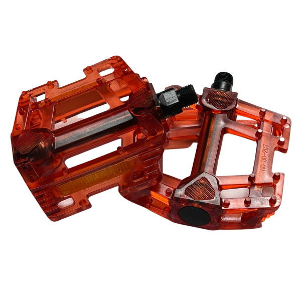 Педали велосипедные JD-287 поликарбонат красные Hengchi