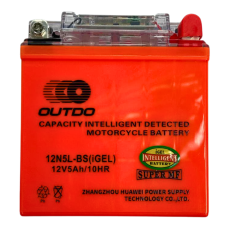 Гелевый аккумулятор 12N5L-BS iGEL 12V 5Ah/10HR высокий с индикатором Outdo