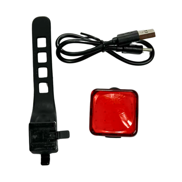 Стоп-сигнал велосипедний LED/USB C-TYPE MY-2107 червоний квадратний Baisk