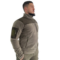 Тепла флісова кофта з липучками під шеврони олія Туреччина XXL VOGEL