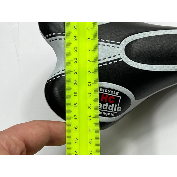 Сідло спортивне вузьке чорно-біле Hengchi