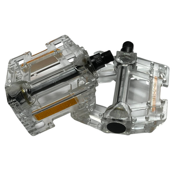 Педали велосипедные JD-287 поликарбонат прозрачные Hengchi