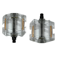 Педали велосипедные JD-287 поликарбонат прозрачные Hengchi