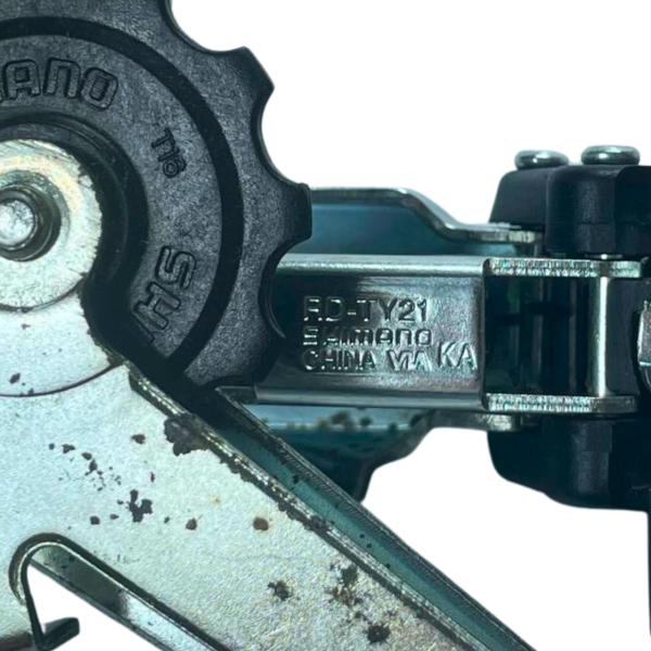 Задний переключатель Shimano RD-TY21 болт с ржавчиной хромированный