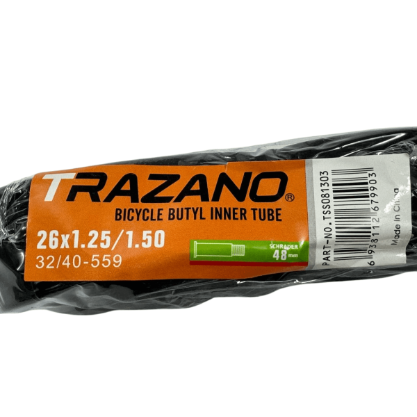 Камера 26x1.25/1.50 32/40-559 прямой вентиль Schrader 48мм Trazano