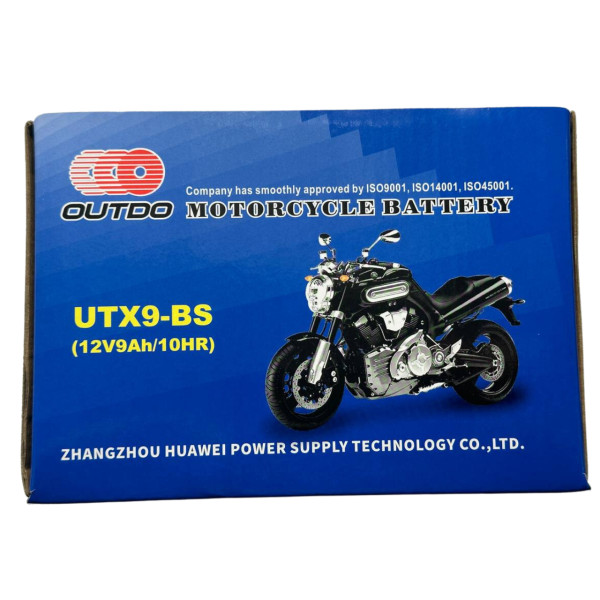Кислотный аккумулятор UTX9-BS 12V 8Ah/10HR Outdo