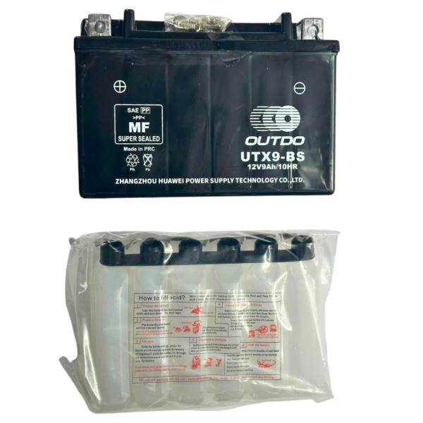 Кислотный аккумулятор UTX9-BS 12V 8Ah/10HR Outdo