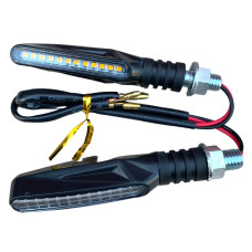Указатель поворота тонкий LED бегающий желтый JWBP
