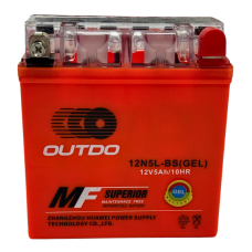 Гелевый аккумулятор 12N5L-BS 12V 5Ah/10HR высокий Outdo