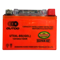 Гелевый аккумулятор UTX4L-BS iGEL 12V 4Ah/10HR с индикатором Outdo