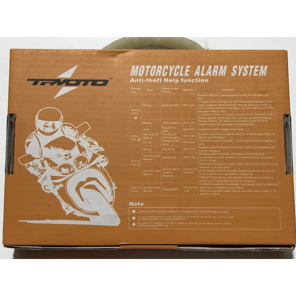 Мотосигнализация TFMOTO односторонняя с дистанционным запуском