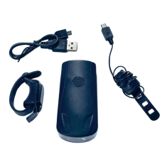Фара велосипедная с сигналом WT-2202 250 Lumens GA-83 черная