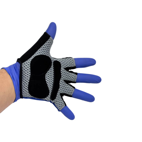 Перчатки мото с гелевой прокладкой Glove-3 L синие без пальцев Baisk