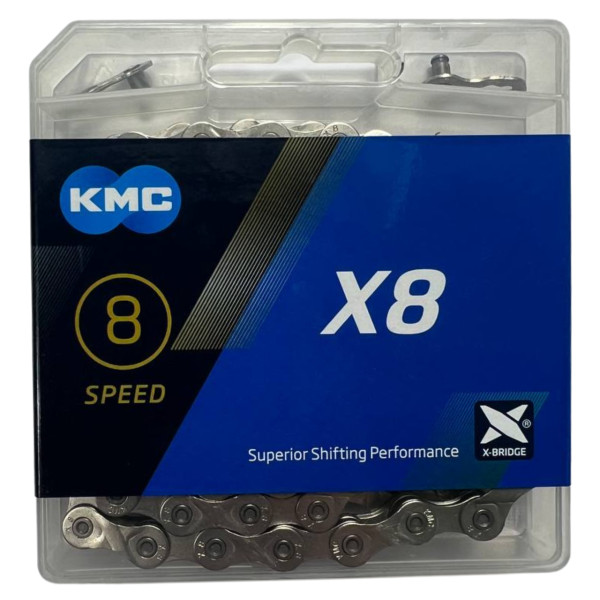 Ланцюг X8 хром 116 ланок KMC