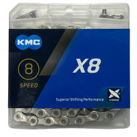 Ланцюг X8 хром 116 ланок KMC