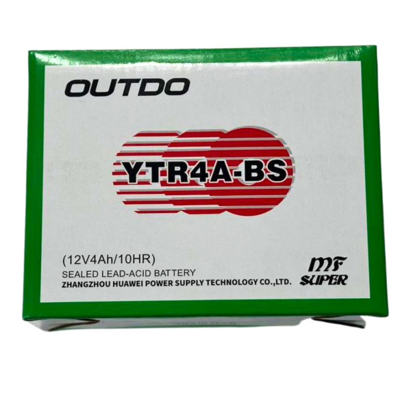 Гелевый аккумулятор YTR4A-BS 12V 2.3Ah/10HR широкий Outdo