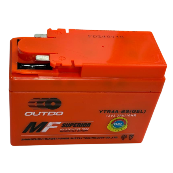 Гелевый аккумулятор YTR4A-BS 12V 2.3Ah/10HR широкий Outdo