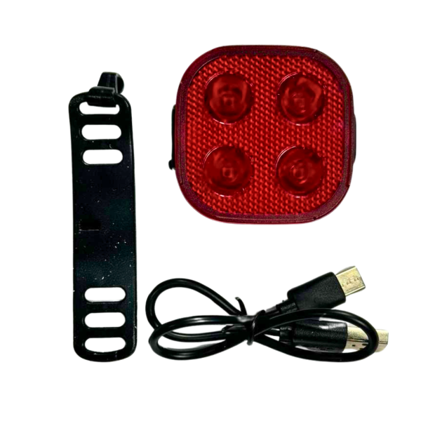 Стоп-сигнал велосипедный LED/USB C-TYPE FY-328 красный квадратный Baisk