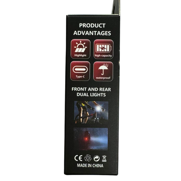 Стоп-сигнал велосипедный LED/USB C-TYPE FY-328 красный квадратный Baisk