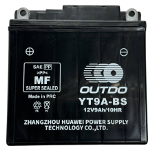 Кислотный аккумулятор YB9-BS 12V 9Ah/10HR высокий Outdo