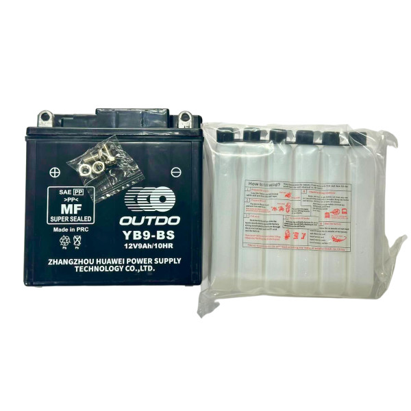 Кислотный аккумулятор YB9-BS 12V 9Ah/10HR высокий Outdo
