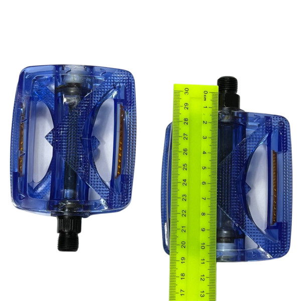 Педали велосипедные JD-185 поликарбонат синие Hengchi