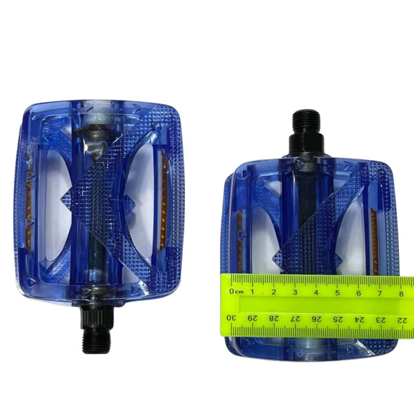 Педали велосипедные JD-185 поликарбонат синие Hengchi