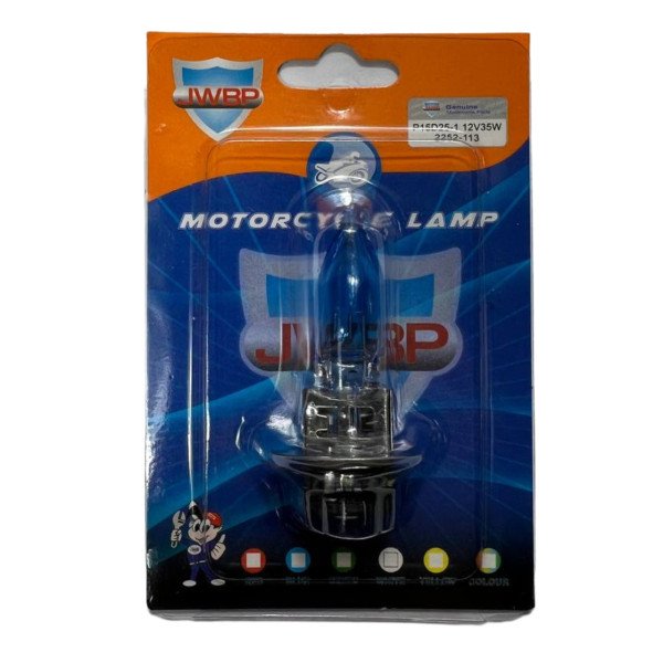 Лампа фары P15D синяя 25-1 12V 35W JWBP