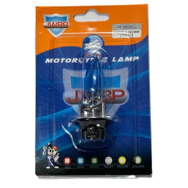 Лампа фары P15D синяя 25-1 12V 35W JWBP
