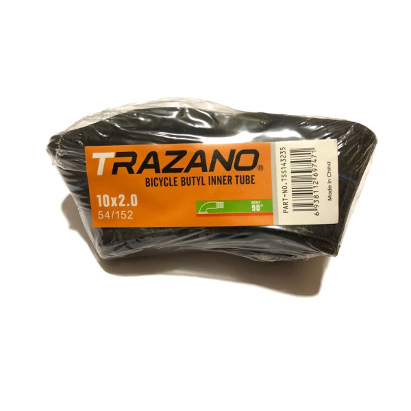Камера резиновая 10x2.0 54-152 кривой вентиль Schrader Trazano