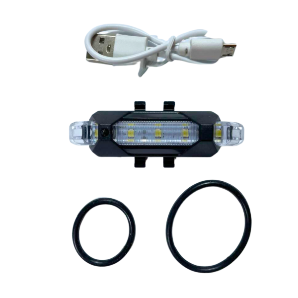 Стоп-сигнал велосипедный LED AG-11 белый USB AQY-093