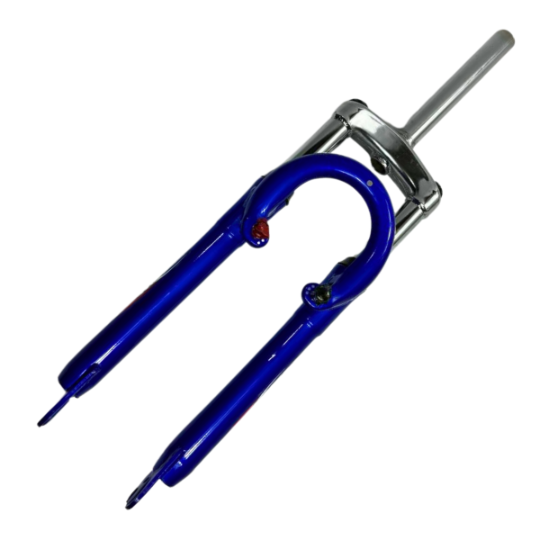 Велосипедна вилка 26" без різьби під V-Brake і диск синя 1.8"