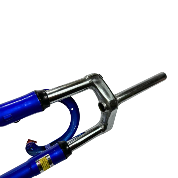 Велосипедна вилка 26" без різьби під V-Brake і диск синя 1.8"