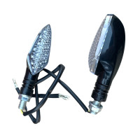 Указатели поворота диодные LED черный челнок желтый сигнал WKT/TL-05D JWBP