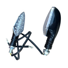 Указатели поворота диодные LED черный челнок желтый сигнал WKT/TL-05D JWBP