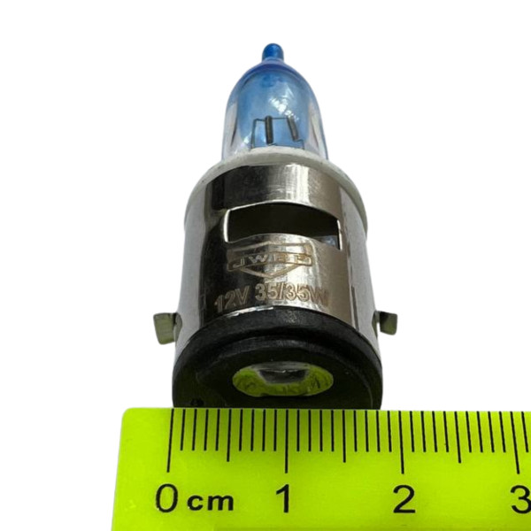 Лампа фары BA20D синяя 12V-35W JWBP